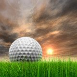Golf při západu slunce