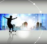 Dynamika skateboardisty ve městě