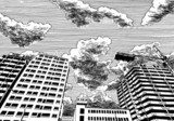 Panoráma města v komiksovém stylu