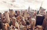Pohled na mrakodrapy New Yorku z výšky