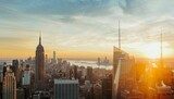 Západ slunce nad newyorskou panoramou