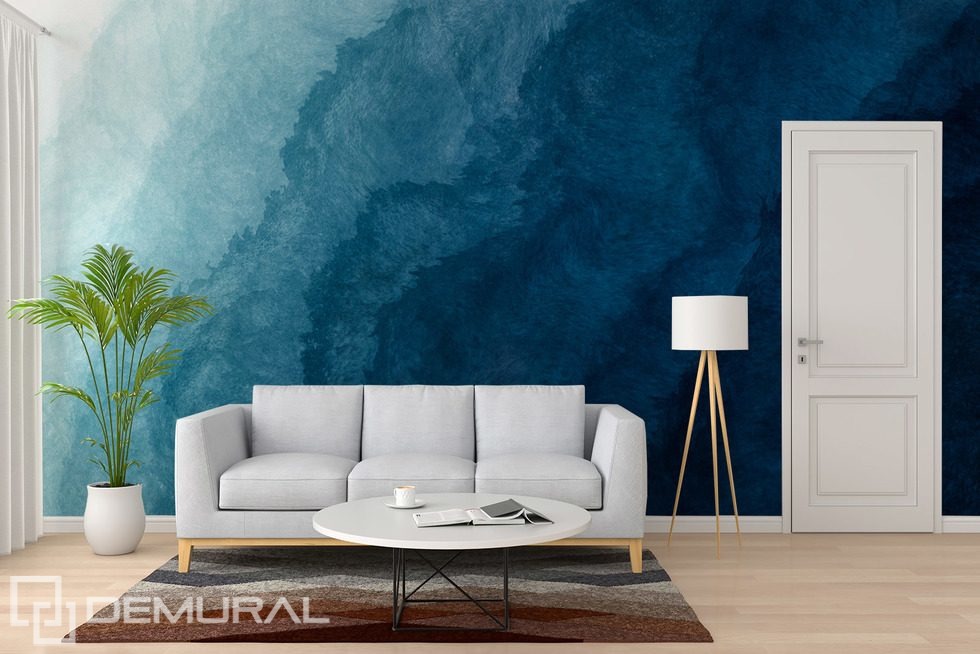 Abstraktní struktura v odstínech hluboké námořnické modři Fototapety do obývacího pokoje Fototapety Demural