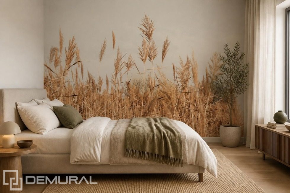 Naturalistický styl rostlinného motivu Fototapety do ložnice Fototapety Demural