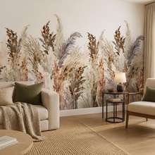 Elegantni-dekorace-pampasovych-trav-fototapety-do-obyvaciho-pokoje-fototapety-demural