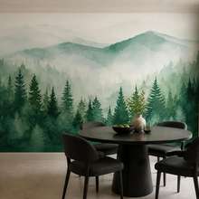 Mlzna-panorama-horskeho-lesa-fototapety-les-fototapety-demural