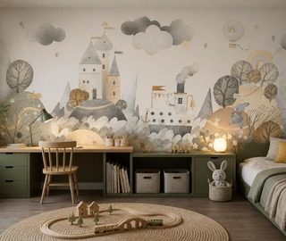 jemny rytmus a skala pohadkove panoramy na stene fototapety do detskeho pokoje fototapety demural