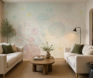 stylova hra pastelovych geometrickych tvaru fototapety do obyvaciho pokoje fototapety demural