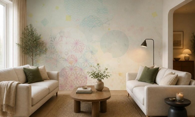 stylova hra pastelovych geometrickych tvaru fototapety do obyvaciho pokoje fototapety demural