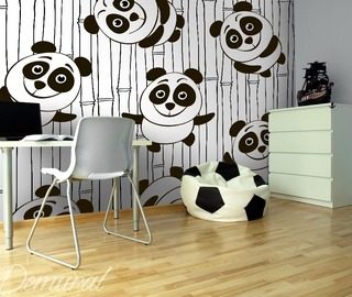 vesele pandy orientalni fototapety demural