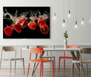 paprikovy tanec v cervenem jidelna obrazy demural